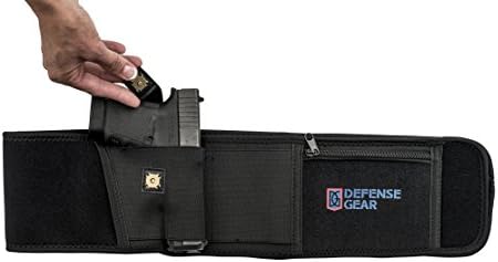 [NEW FOR 2017] Belly Band Gun Holster by Defense Gear | Neoprene Waist Band Handgun Carrying System | Elastic Hand Gun Holder For Pistols Revolvers | For Men and Women (left)