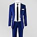 Black n Bianco Signature Boys' Slim Fit Suit Complete Outfit (14, Blue)