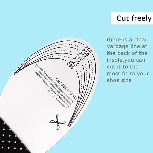 Insoles to increase height, non-slip cushioning breathable insole increase height increase shoe pads insoles (4 cm, Blue EU(36-44))