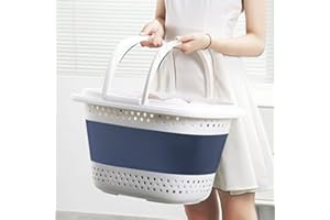 COFSODI Plastic Collapsible Laundry Basket - 23L(6 Gallon) Foldable Portable Laundry Hamper with Handles, Pop-up Storage Container/Organizer for Laundry, Car trunk, Camping, Indoor and Outdoor