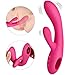 UTIMI Rabbit Vibrator Rechargeable Clitoral Stimulator Waterproof G-spot Massager with Orgasm 15 Modes Adult Sex Toys for Women Red