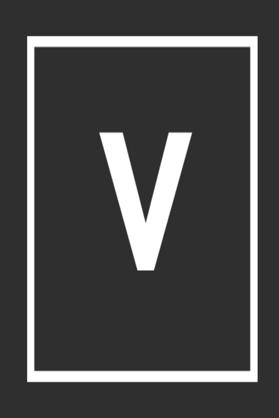 V Black And White Border Initial Notebook Jotter Designs Shard Amazon Com Books