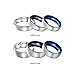 TIGRADE 4mm 6mm 8mm Titanium Ring Brushed Dome Wedding Band Comfort Fit Size 4-14,Silver, 6mm, Size 7.5