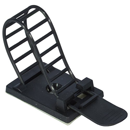 JacobsParts V3 Reusable Adhesive Cable Straps with Optional Screw Mount, Heavy Duty, 10 Pack (Black)