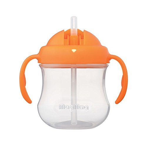 PIGEON Magmag Step 3 for Baby 8+ Months Training Straw Cup Orange Color by Pigeon