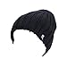 HEAT HOLDERS Men's Plain Ribbed Knitted 3.4 tog Thermal Winter Beanie Hat Black
