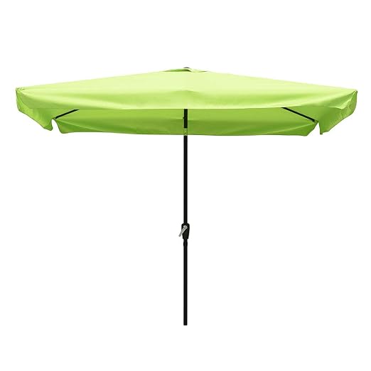 Yescom 10x6 5ft 2x3m Rectangle Aluminum Outdoor Patio Umbrella With Valance Sunshade Crank Tilt Garden Bright Green Amazon In Garden Outdoors