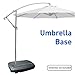EasyGoProducts Universal Offset Umbrella Base Weight Capacity - Plastic Weighted Stand with Water or Sand, Black, 60 L