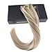Sunny 14inch Clip in Blonde Hair Extensions Human Hair Dark Ash Blonde Highlight Bleach Blonde 7 pieces 120G Remy Human Hair Extensions Clip in Full Head