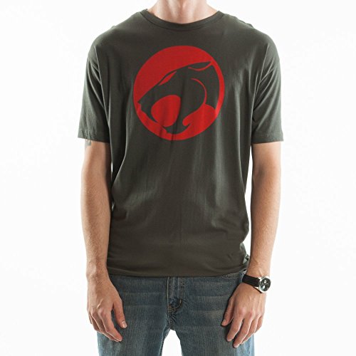 Bioworld Men's Thundercats Logo Tee, Charcoal, Large