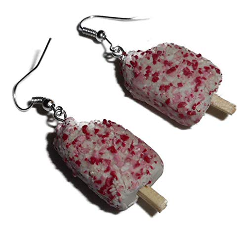 Strawberry Sundae Crunch Bar Earrings Fake Food Jewelry