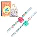 Baby Silicone Pacifier Clip and Teether Holder - Girl's Binky Holder - Best for Teether Toys, Stuffed Animals, Soothie/MAM, Infant Blankets & Drool Bibs, Set of 2 Chewable Pacifier Straps with Roses C