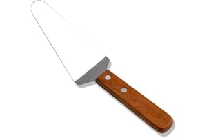 Stainless Steel Pie Server Cake Holder Transfer Triangular Spatula for Pizza Cake Baking Wood Wooden Handle Nice and Attracti
