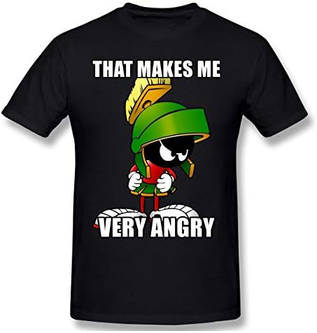 Uguccgi Men Marvin The Martian Fashion Short Sleeve T Shirt Black