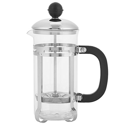 Coffee Pot, Asixx 350ml Stainless Steel Glass Hollow French Filter Coffee Pot with Press Plunger