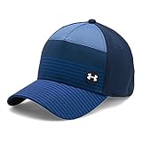 Under Armour Men's Golf Striped Out Cap, Academy/Water, Large/X-Large