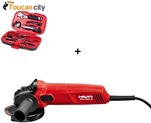 Toucan City Tool Kit (9-Piece) and Hilti 7 Amp Corded 4.5 in Angle Grinder AG 450-S Package 3545583