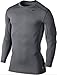 Nike 449788 Core Fitted LS Top 1.2 - Carbon Heather