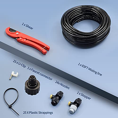 Patio Misters for Cooling 83FT Outdoor Water Misting System, Misting