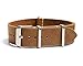 Benchmark Basics Leather Watch Band - Crazy Horse Oiled Leather One-Piece Watch Straps for Men & Women - 20mm, Sand