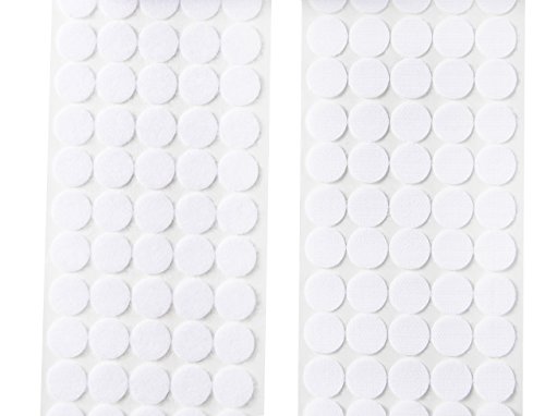 Heze 1000pcs (500 Pair Sets) 2cm Diameter Sticky Back Coins Nylon Coins Hook & Loop Self Adhesive Dots with Waterproof Sticky Glue Coins Tapes