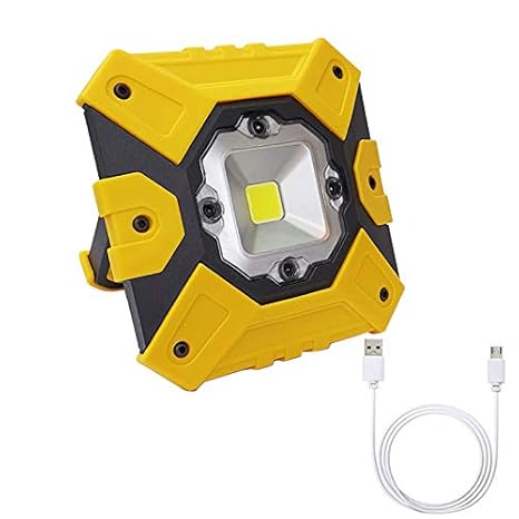 Foco LED Proyector 15W Batería Recargable 4400 Mah, 800LM Luz De ...