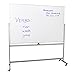 Learniture Double-Sided Mobile Magnetic Markerboard, 6' W x 4' H, White, LNT-RCE-3047-PK-SO
