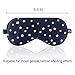 Lonfrote Stars Natural Silk Sleep Mask, Smooth Blindfold with Carry Pouch for Travel, Relax, Shift Workers, Super Soft Fabric (Blue)