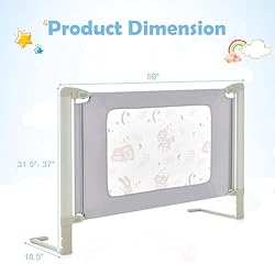 BABY JOY Toddlers Bed Rail, Extra Long Kids Rail