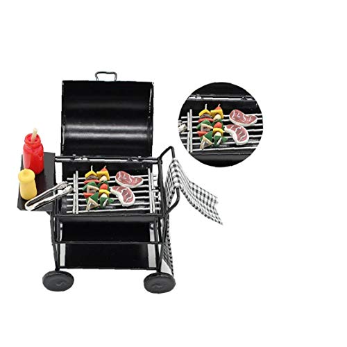 JBNS Puppenhaus Miniatur-Grill Möbel BBQ Grill Set Pretend Play Bratofen Für Fairy Garden Life-szenen-dekor-1set – Bild 6