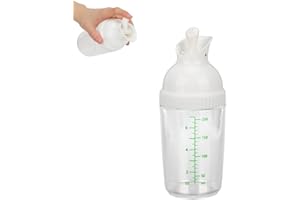Salad Dressing Shaker, Clear Salad Dressing Mixer Dressing Container Oil Dispenser with Spout for Preparing Mixing Serving Sa