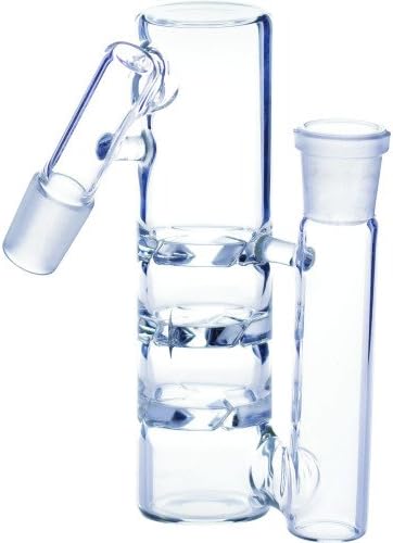 SCIENTIFIC LAB EQUIPMENT 12-724, ASH HOLDER 1.5" DIAM 3X TURBINE DISK PERC L CONFIG 45 ANGLE JOINT CLEAR MALE 18MM