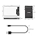 ELUTENG 2.5 HDD Enclosure USB C UASP Clear External Hard Drive Case USB3.0 - USB3.1 Cable Transparent SATA to USB C SSD Compatible 9.5mm/7mm 2T