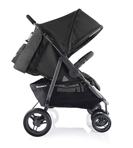 Joovy Scooter X2 Double Stroller, Side by Side Stroller, Stroller for Twins, Large Storage Basket, Black , 30 Inch (Pack of 1)