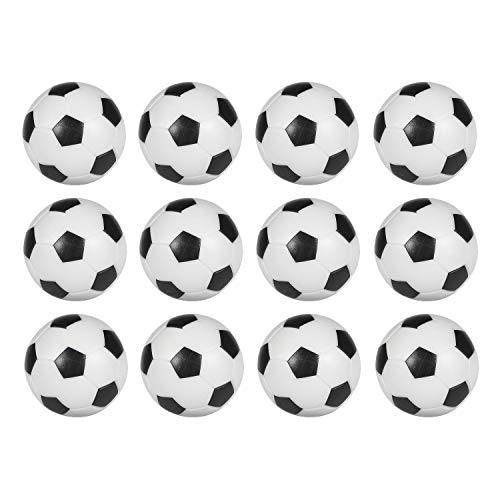 Sunfung Table Soccer Foosballs Replacement Balls Mini Black and White 36mm Official Foosball 12 Pack