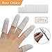 Yimanduo 12 Pieces Silicone Gel Finger Protectors, Finger Cots Fingertips Cover Protection Finger Caps, Great for Protect Cracked and Dry Finger Skin & Nails