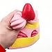 Bhbuy Jumbo Colorful Sandwich Strawberry Cake Release Stress Squeezing Toys Slow Rising Toy Random Color 6x6 Inch