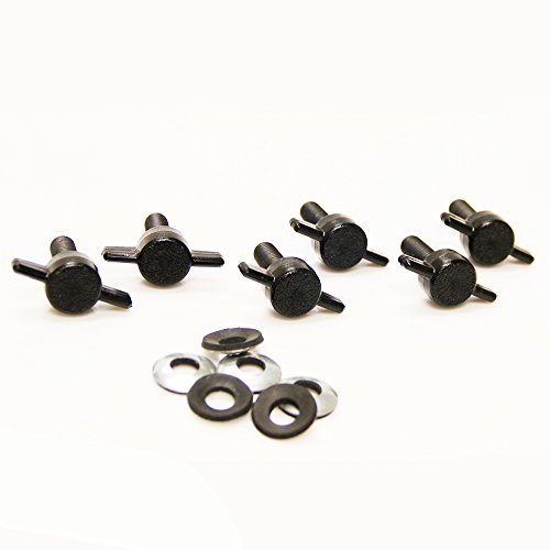 Xprite Jeep Wrangler JK JKU 6 Tee Knobs Set Hard Top Quick Removal Change Kit For 2007 - 2017 Sport Sahara Rubicon Freedom ( Replace Torx Bolts )