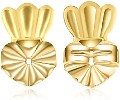 LingDong Fashion Bax Earring Backs Support Earring Lifts Hypoallergenic Fits 18K Gold Plated Jewelry Accessory PerfectShop 1pair gold