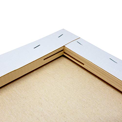 MILO PRO | 30 x 40" Stretched Canvas Pack of 4 | 3/4" inch Studio Profile | 11 oz Primed Large Professional Artist Painting Canvases | Ready to Paint White Blank Art Canvas Bulk Set - Thumbnail 4