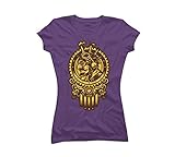 Steampunk 1852 Women's Large Purple Graphic T Shirt - Design By Humans