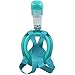 HELLOYEE Full Face Snorkel Mask for Adults Kids Panoramic View Snorkeling Mask Free Breathing Anti-Fog Anti-Leak Design with Detachable Camera Mount