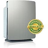 Alen FIT50 Eco SmartBundle with Allergen-Reducing Air Purifier &amp; Two HEPA Filters for Household Chemicals and Smoke, 900 SqFt; Brushed Stainless