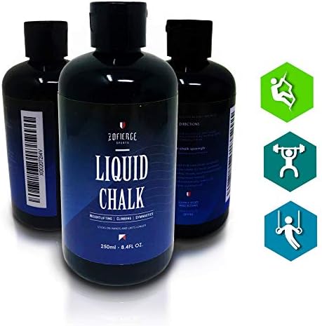 Zofierce Sports Super Liquid Climbing Chalk | Get Dry Hands, Lift Heavier Weights and Climb Bravely with Superb Hand Grip | for Pro Climbers, Gymnasts and Powerlifters | 60 Days