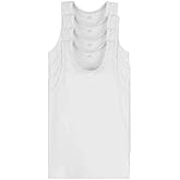 LotusComfort Premium 4 Pack Super Soft Boys Girls Unisex Tagless Toddler Baby Tank Top Undershirts