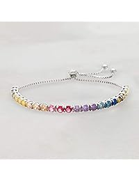 Ross-Simons 5.52 ct. t.w. Multicolored CZ Bolo Bracelet in Sterling Silver