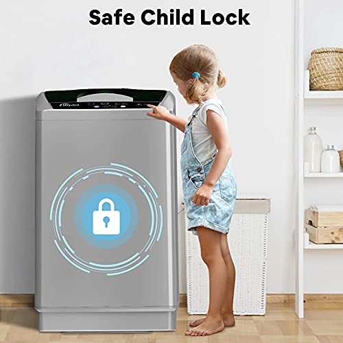 Full Automatic Washing Machine 1.8 Cuft, LifePlus Portable Washer 12lbs
