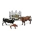 Schleich Texas Longhorn Family On The Pasture Figurine Toy Play Set, Multicolor