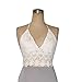 WILLTOO Women Lace Crochet Halter Crop Tank Beach Tops (US Size:4) White