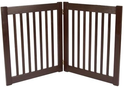 Domestic Pet Gates Small-Mahogany Two Panel Ez Pet Gate Modern